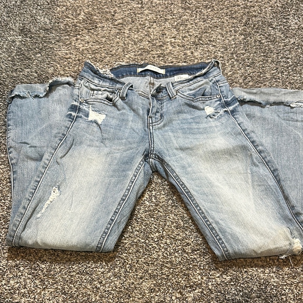 Eunina Light Blue Distressed Boyfriend Jeans Size 0